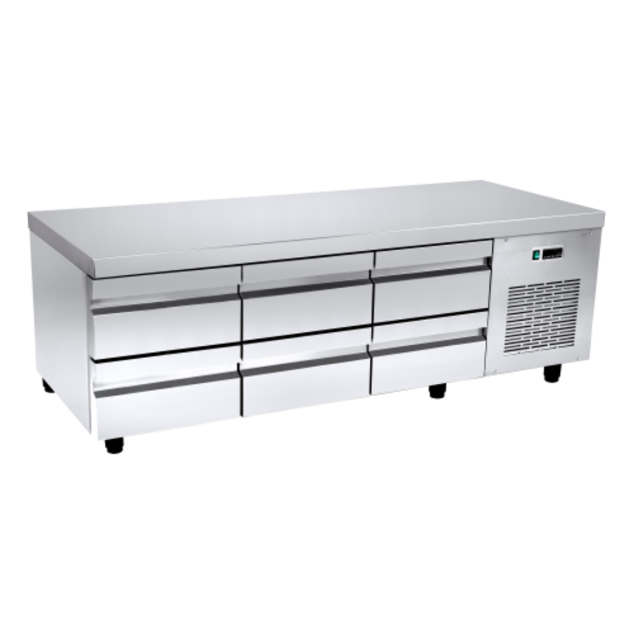 LOW FREEZER COUNTER WITH 6 DRAWERS GN 1/1