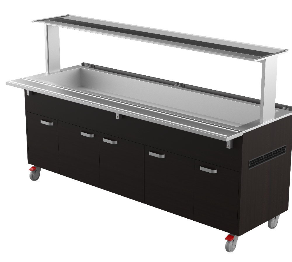REFRIGERATED BUFFET 6 GN 1/1 WITH CUPBOARD UNDER