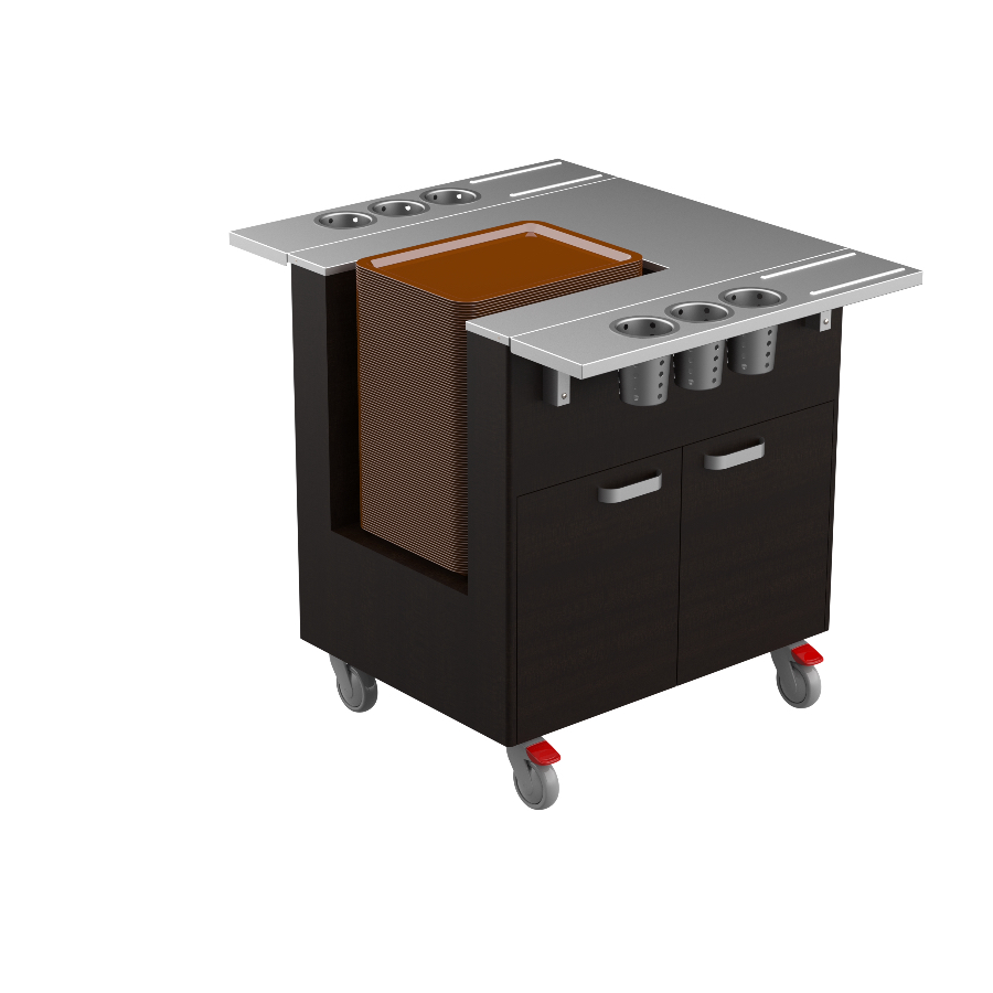 NEUTRAL SERVING BUFFET FOR CANTEEN TRAYS