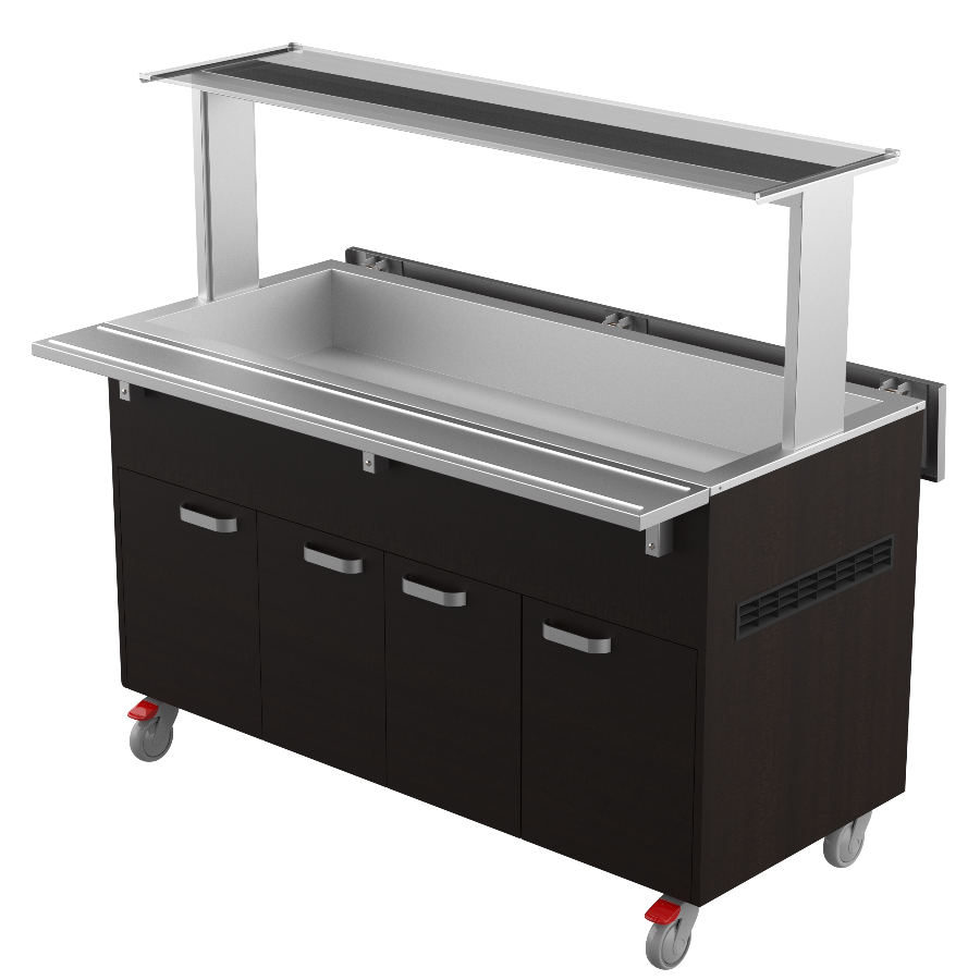 HEATED BUFFET BAINMARIE TROLLEY 4 x GN 1/1