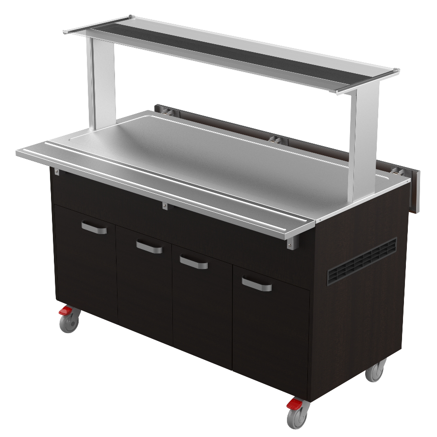 HEATED BUFFET TROLLEY 4GN  WITH HEATED SURFACE