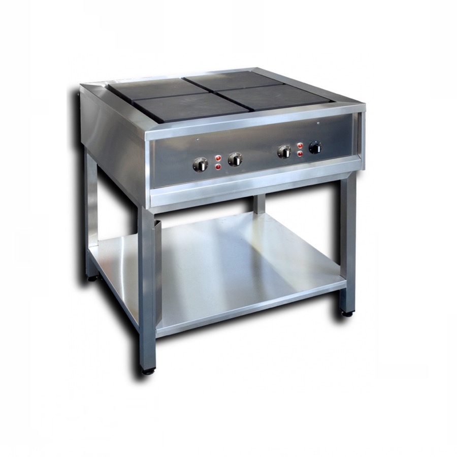 ELECTRIC RANGE WITH 4 LIFTABLE CAST IRON PLATES