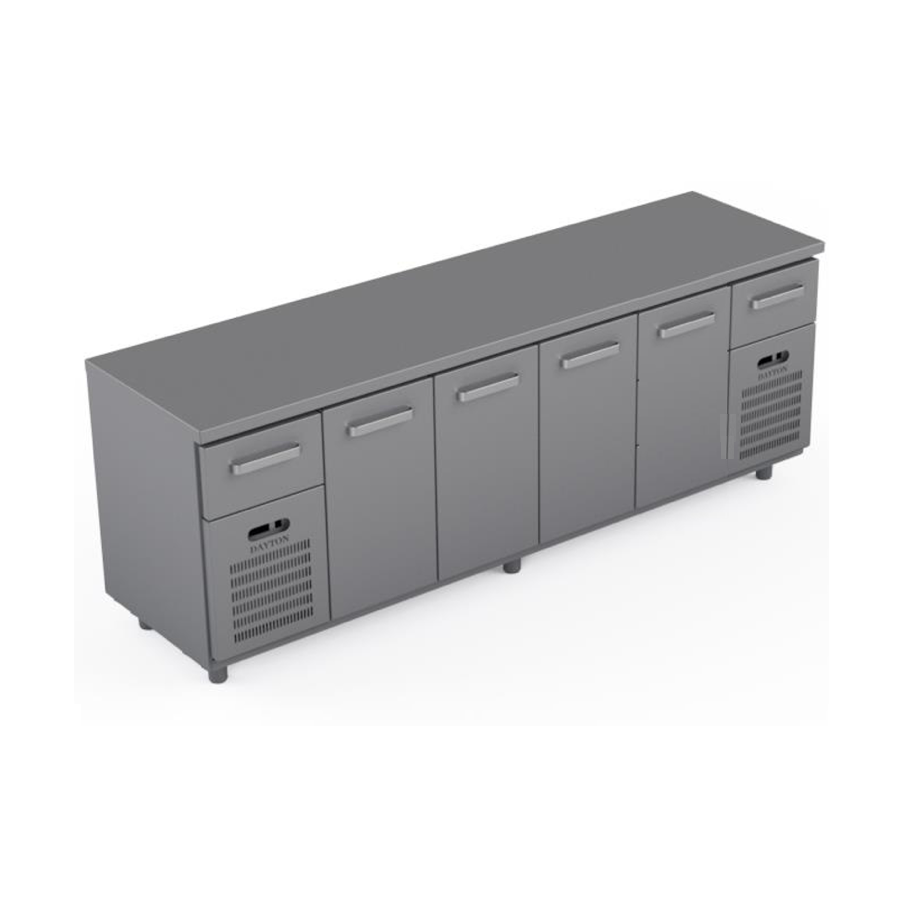 COOLING COUNTER WITH 4 DOORS + 2 DRAWERS