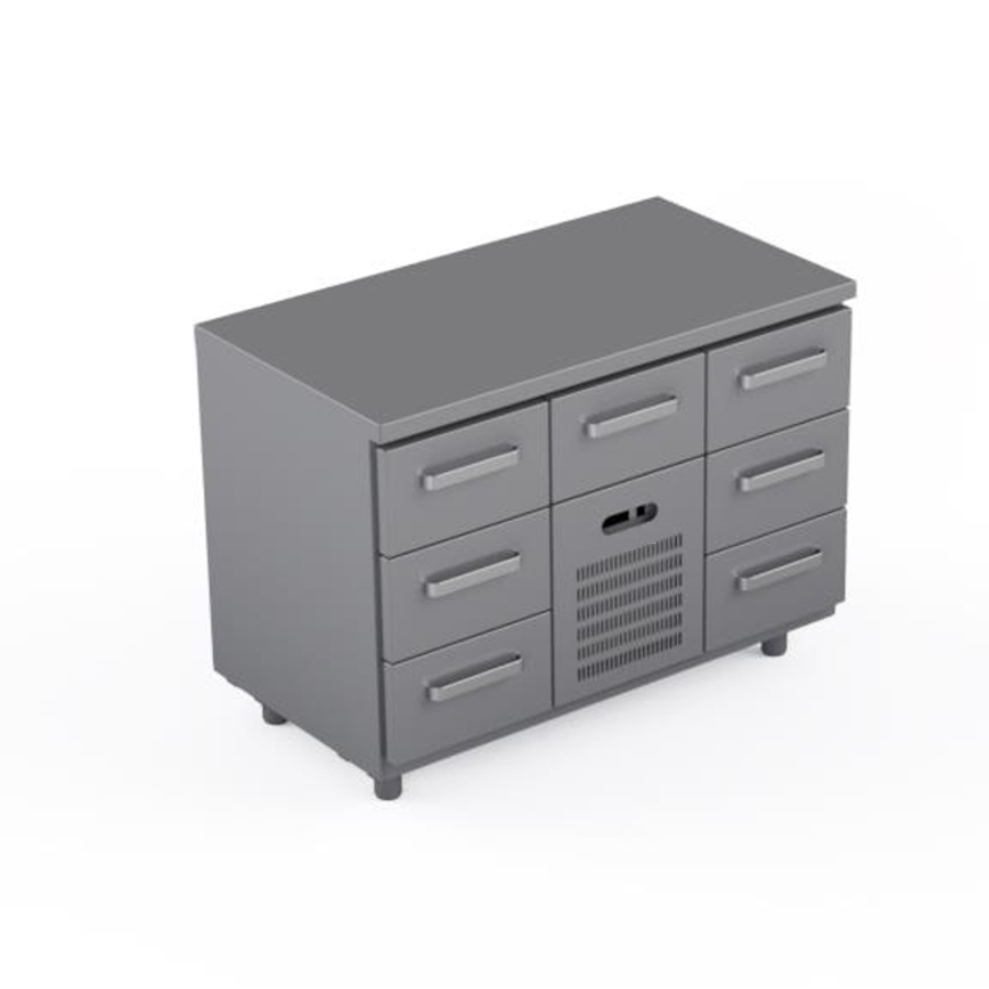 COOLING COUNTER WITH 7 DRAWERS