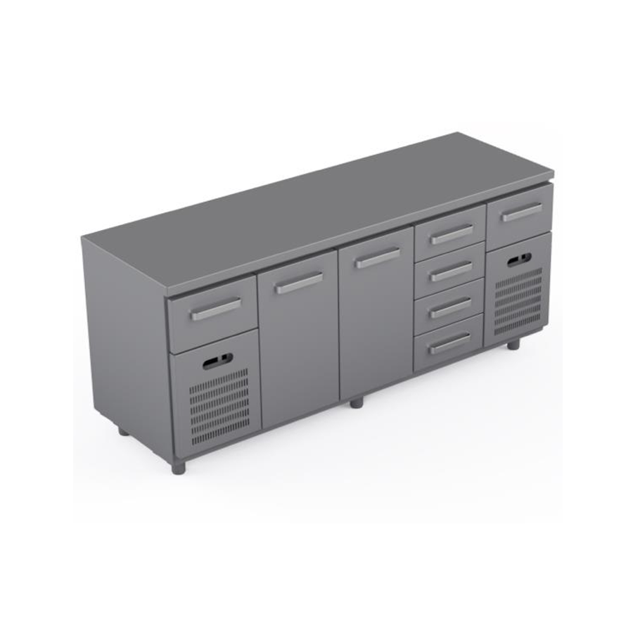 COOLING COUNTER 2 DOORS + 6 DRAWERS