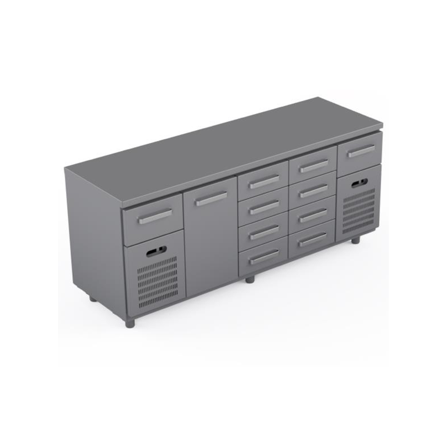 COOLING COUNTER 1 DOOR + 10 DRAWERS