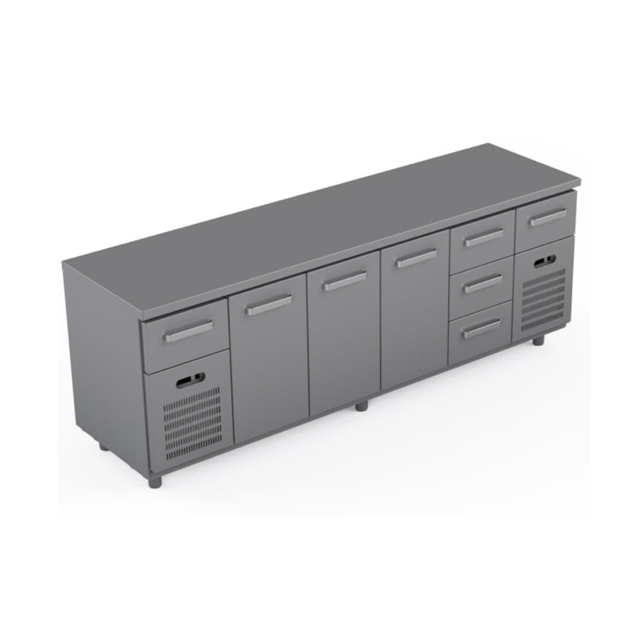 COOLING COUNTER 3 DOORS + 5 DRAWERS GN 1/1