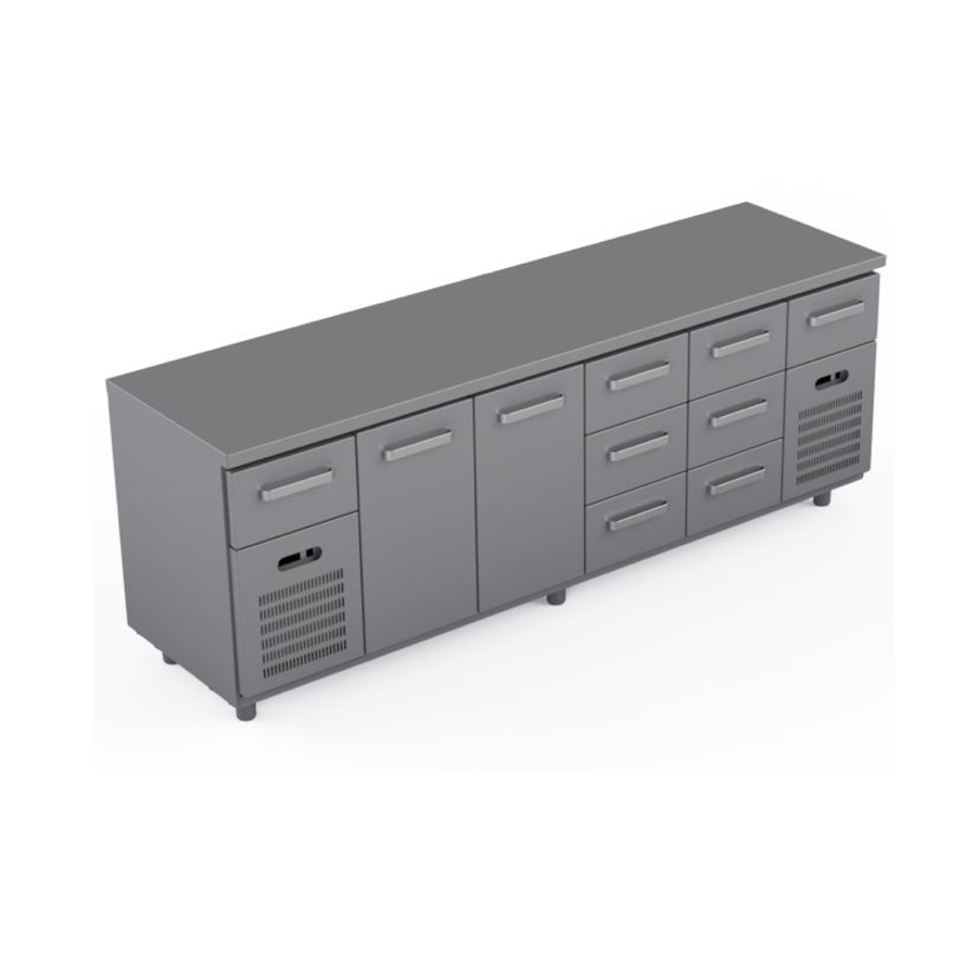 COOLING COUNTER 2  DOORS + 8 DRAWERS