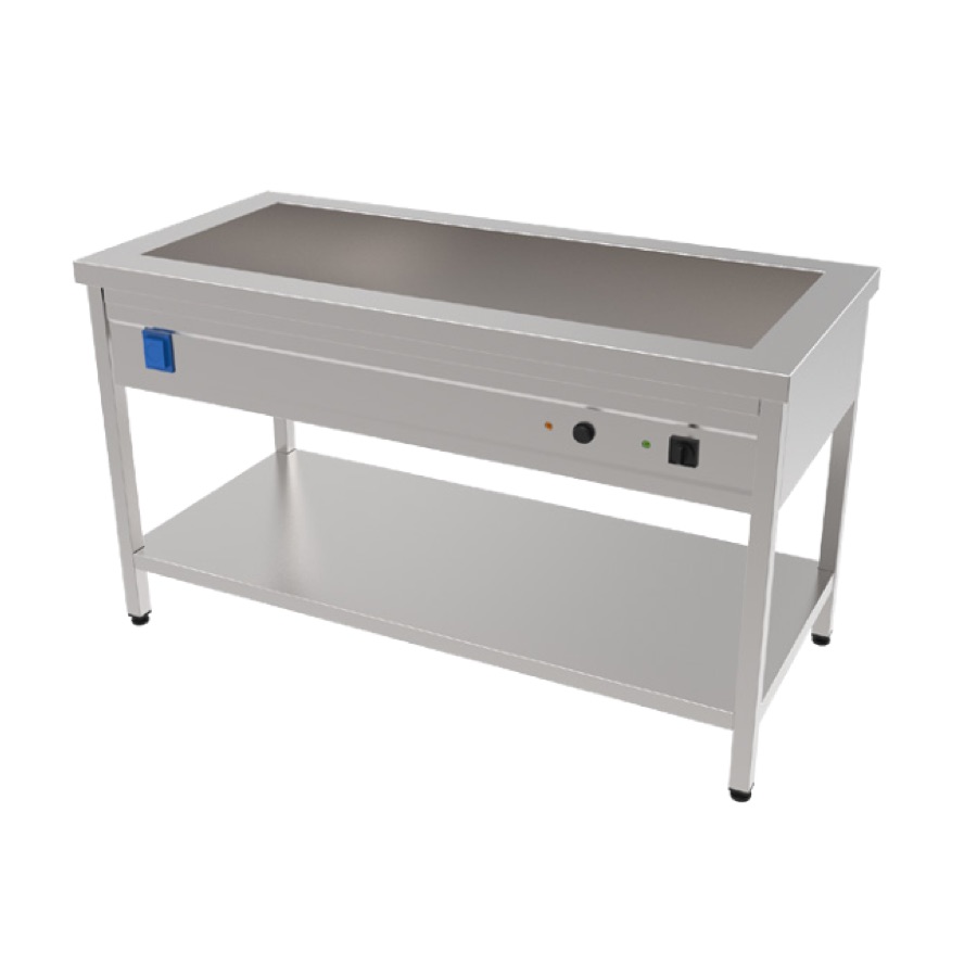 HEATED BAINMARIE 4 x GN - 1/1  WITH UNDERSHELVE