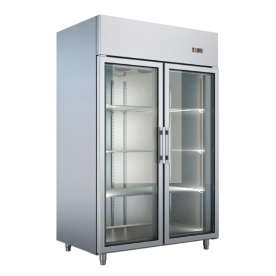 UPRIGHT FREEZER WITH 2 GLASS DOOR  GN 2/1