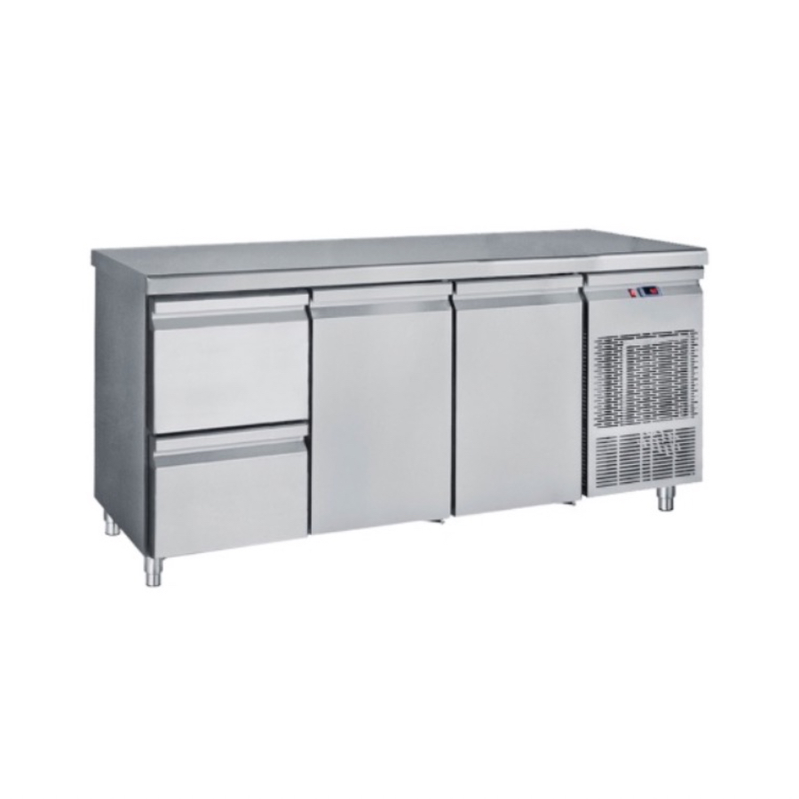 COOLING COUNTER WITH 2 DOORS + 2 DRAWERS GN 1/1