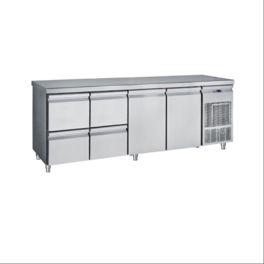 COOLING COUNTER 2 DOORS + 2 DRAWERS GN 1/1