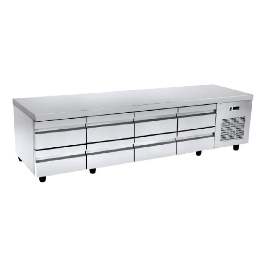 LOW COOLING COUNTER / CHEF BASE WITH 8 DRAWERS