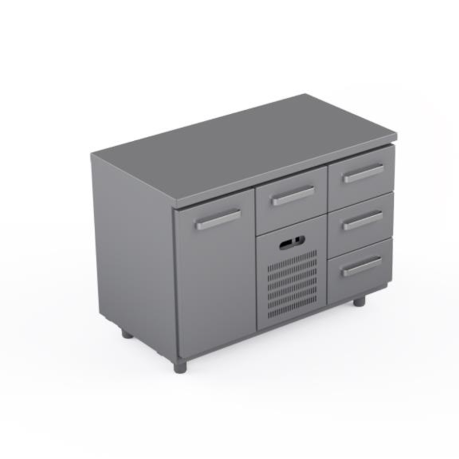 COOLING COUNTER 1 DOOR + 4 DRAWERS