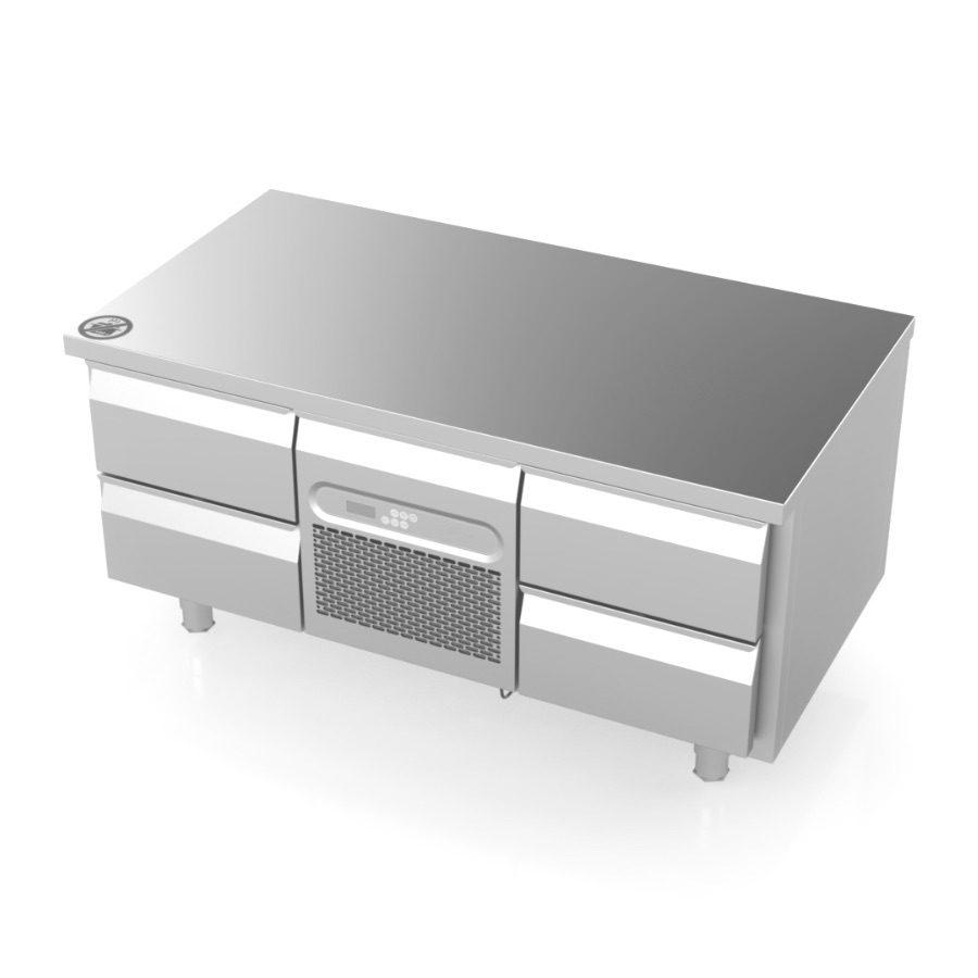 GRILLFRYSBÄNK MED 4 LÅDOR GN 1/1