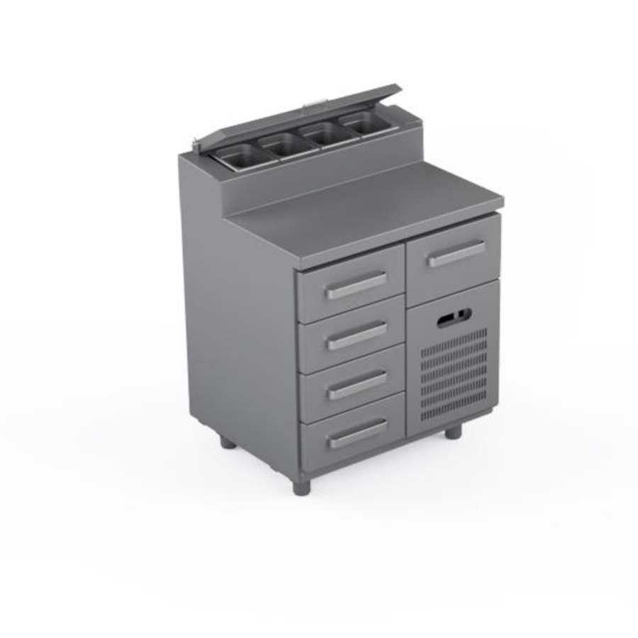 COOLING PREPARATION COUNTER 5 DRAWERS