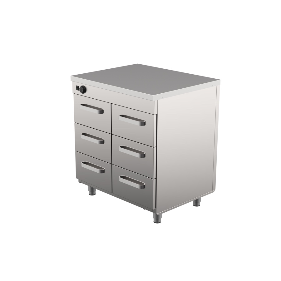 HEATED CUPBOARD WITH 6 DRAWERS